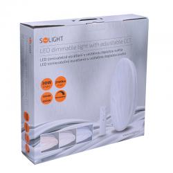 Solight LED stropní světlo Wave, 30W, 2100lm, stmívatelné, změna chromatičnosti, dálkové ovládání